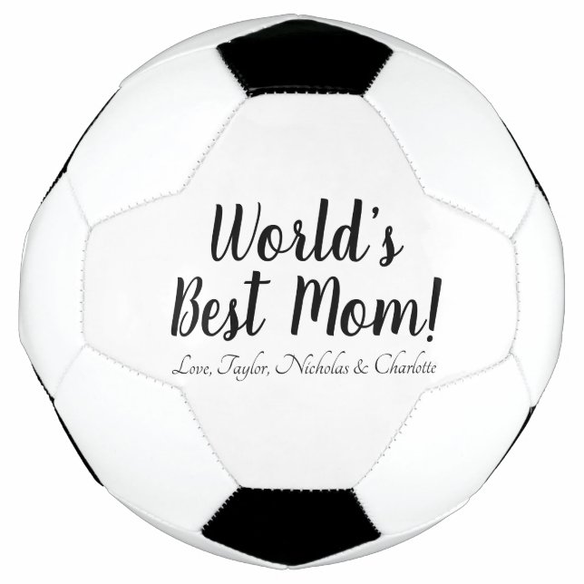 Bola De Futebol Escrita personalizada personalizada da Melhor Mãe  (Frente)