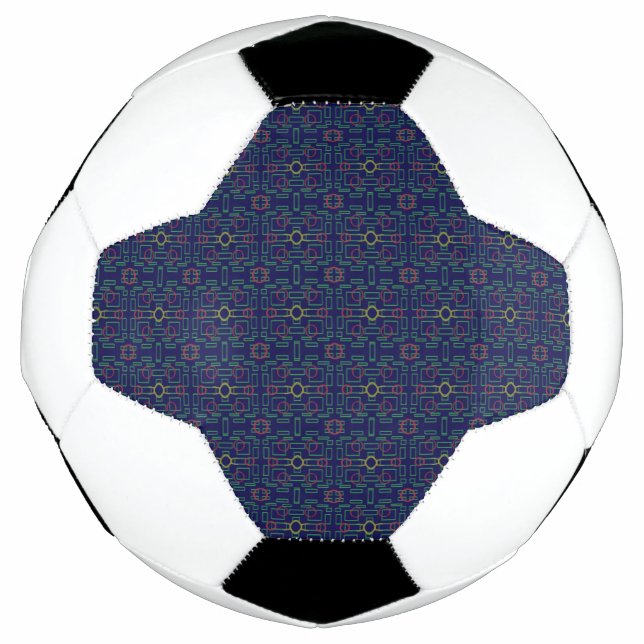 Bola De Futebol Escuro Azul - Escuro - Esfera Geométrica (Frente)