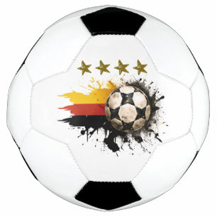 Bola De Futebol Esfera de futebol com bandeira alemã e quatro estr