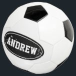 Bola De Futebol Esfera de futebol personalizada de vintage com nom<br><div class="desc">Esfera de futebol personalizada com nome personalizado. Brinquedos para crianças. Bonita ideia de presente de aniversário para meninos e meninas que adoram jogar futebol / futebol. Design de tipografia desportiva. Adicione seu próprio nome, citação ou monograma. Faça seu próprio favor divertido para uma Festa de aniversário infantil. Adicione seu próprio...</div>