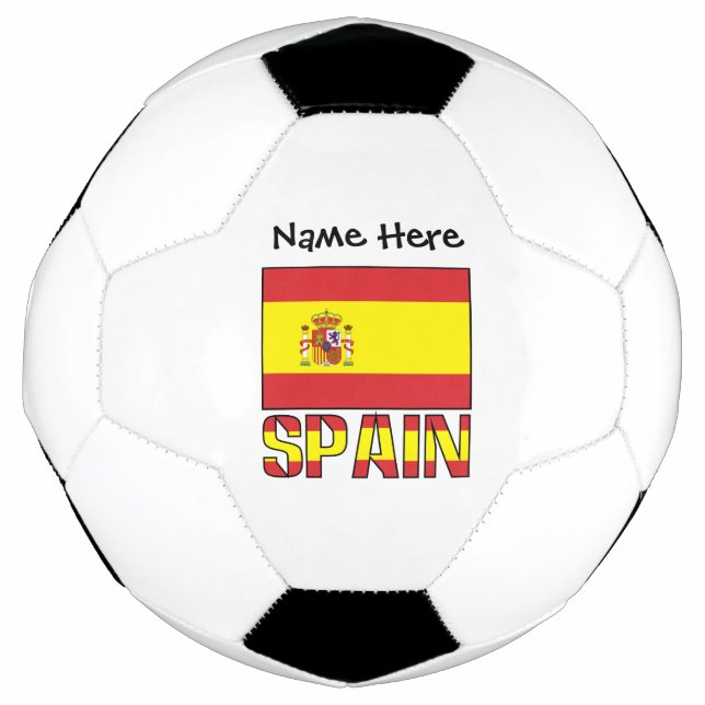 Bola De Futebol Espanha e Sinalizador Espanhol Personalizado (Frente)