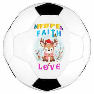 Bola De Futebol Esperança Fé Amor