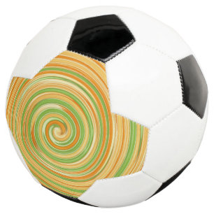 Bola De Futebol Espiral de Cores Cítricas Divertidas