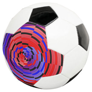 Bola De Futebol Espiral Red & Blue Counter de Kenneth Yoncich