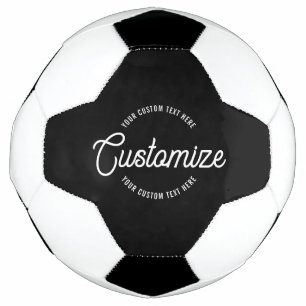 Bola De Futebol Estilo Cursivo Editável e Moderno Texto Circular