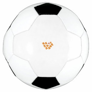 Bola De Futebol Estilo Decorativo, Laranja Dull, Vermelho Cornell
