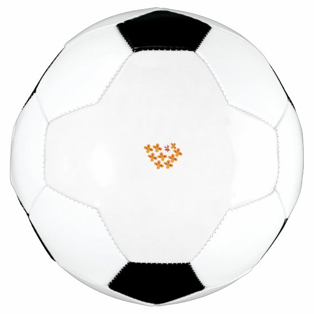 Bola De Futebol Estilo Decorativo, Laranja Dull, Vermelho Cornell (Frente)