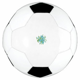 Bola De Futebol Estilo Decorativo, Mint Cream, Fountain Blue, Teal