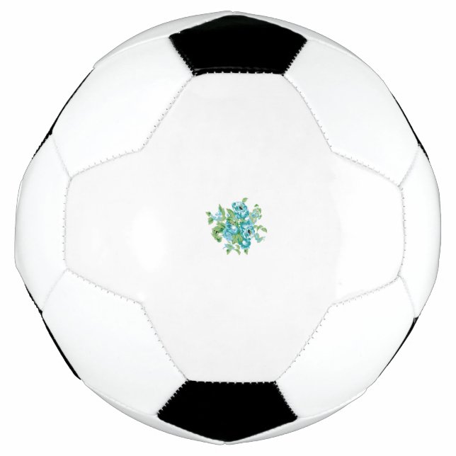 Bola De Futebol Estilo Decorativo, Mint Cream, Fountain Blue, Teal (Frente)