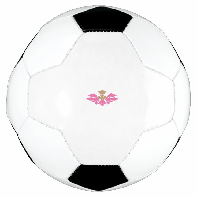Bola De Futebol Estilo Decorativo, Rosa Quente, Latão Antiquado (Frente)
