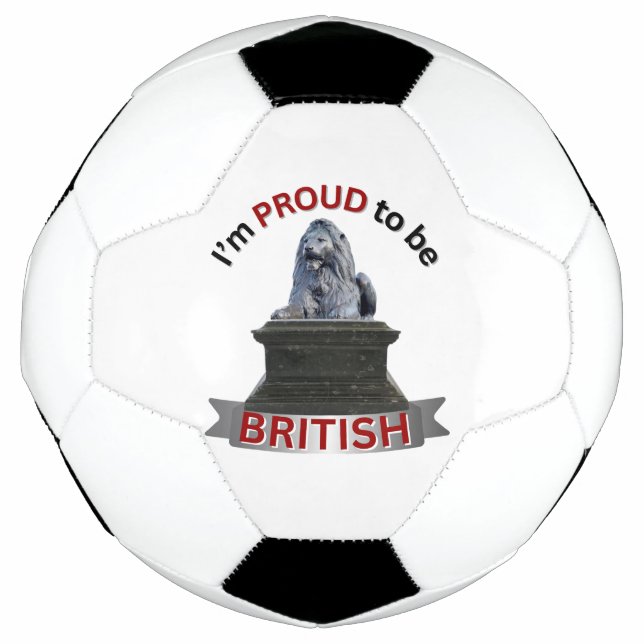 Bola De Futebol Estou Orgulhoso de ser britânico (Frente)