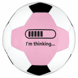 Bola De Futebol Estou Pensando... Barra de Progresso Rosa Minimali
