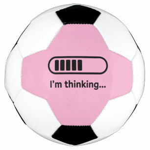 Bola De Futebol Estou Pensando... Barra de Progresso Rosa Minimali