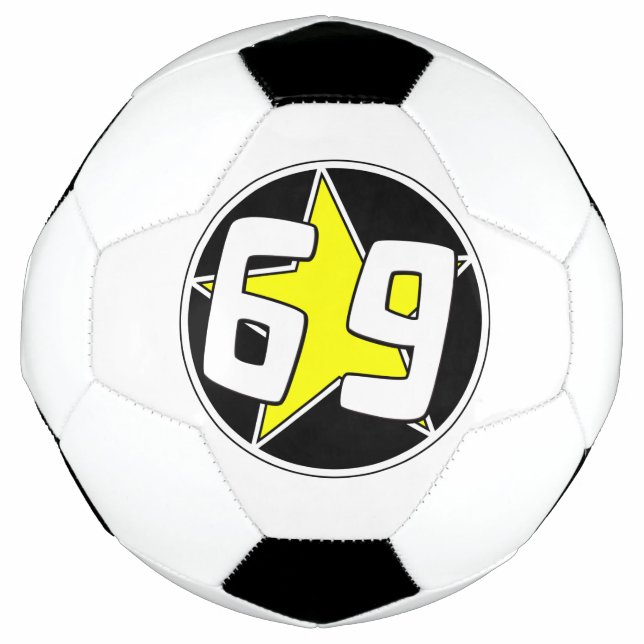 Bola De Futebol Estrela Amarela 69 (Frente)