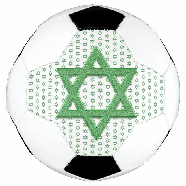 Bola De Futebol Estrela Verde de David Sem Costura (Frente)
