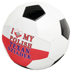 Bola De Futebol Eu Amo Meu Texan Polonês Dziadek