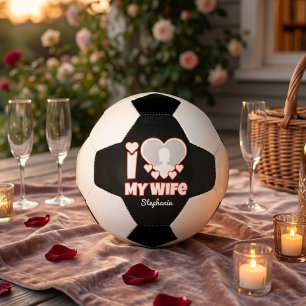 Bola De Futebol Eu Amo Minha Esposa Personalizado – Adicionar Nome