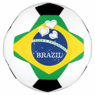 Bola De Futebol Eu amo o Brasil - Bandeira Brasileira