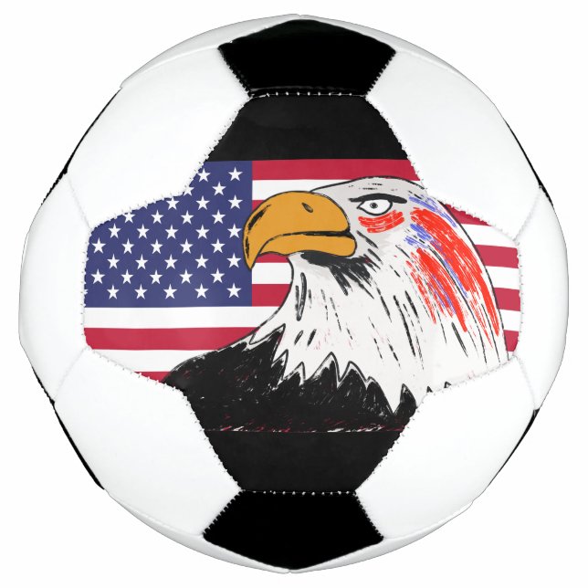 Bola De Futebol EUA Desenho de uma águia (Frente)