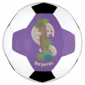 Bola De Futebol Figura de desenho animado roxo de mirtilos felizes