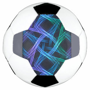 Bola De Futebol Faixas de Luz Têxtil Neon Fusão Abstrata