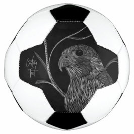 Bola De Futebol Falcão Peregrino em Ramais de Árvore com Escrita M