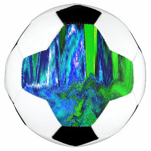 Bola De Futebol Falha Derretida (Azul e Verde)