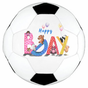 Bola De Futebol Feliz Aniversário - Festa de Ursos Bebês Divers