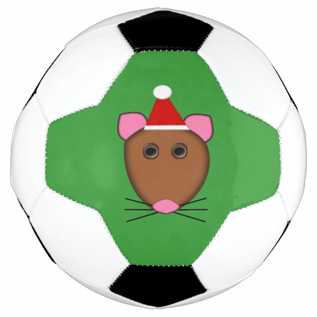 Bola De Futebol Feliz baile de futebol de ratos de Natal (Frente)
