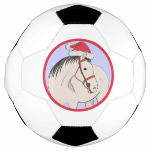 Bola De Futebol Feliz Cavalo de Natal