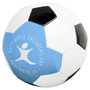 Bola De Futebol Feliz Dia Mundial das Crianças - Lingua Azul