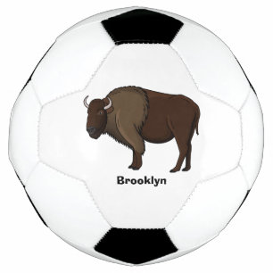 Bola De Futebol Feliz ilustração de búfalo bisonte americano