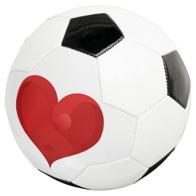 Bola De Futebol Feliz Namorados Adorando Futebol Vermelho (Três quartos)