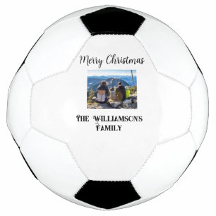 Bola De Futebol Feliz Natal simples mínimo adicionar nome da famíl