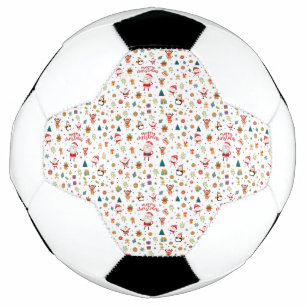Bola De Futebol Feliz Padrão de Natal