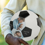 Bola De Futebol Feliz Pai 2 Foto Personalizada<br><div class="desc">Bola de futebol personalizada do primeiro Dia de os pais para pai - ou personalize para qualquer pessoa e qualquer ocasião! O modelo está configurado para adicionar 2 fotos e você também pode personalizar o texto. O texto é totalmente editável e atualmente lê-se "pai feliz ... te amo muito [nome]....</div>