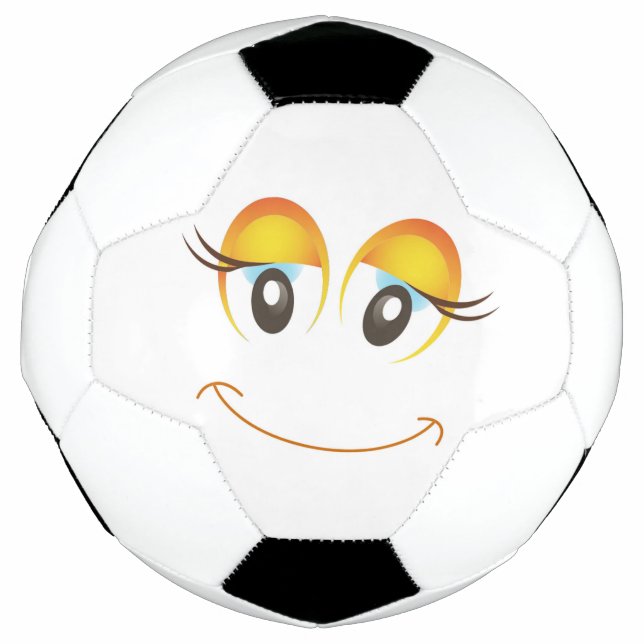 BOLA DE FUTEBOL FELIZ ROSTO DE GAROTA (Frente)
