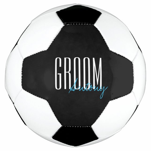 Bola De Futebol Festa de casamento Personalizada com Letras Negrit (Frente)