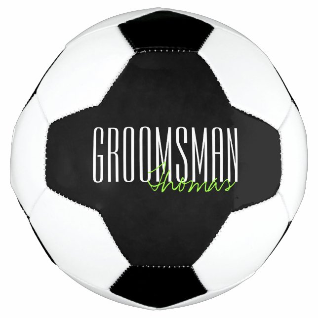 Bola De Futebol Festa de Casamento Personalizado com Letras Negrit (Frente)