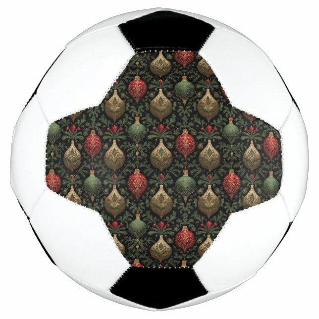 Bola De Futebol Festive Damask  (Frente)