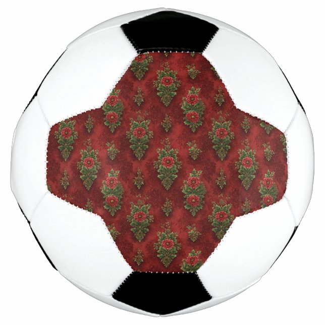 Bola De Futebol Festive Damask  (Frente)