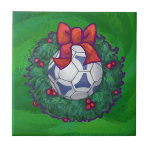 Bola de Futebol Festivo Branco, Azul, Verde