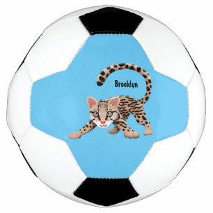 Bola De Futebol Figura de desenho animado de ocelot bonito