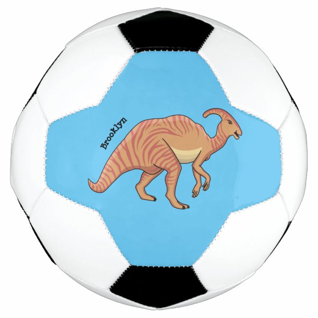 Bola De Futebol Figura de desenho animado do dinossauro do parasau (Frente)