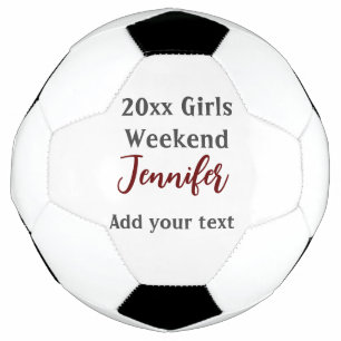 Bola De Futebol Fim de semana das meninas festa adicionar nome tex