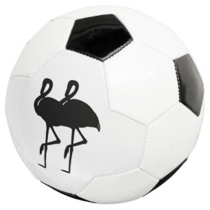 Bola De Futebol Flamingo Preto e Branco