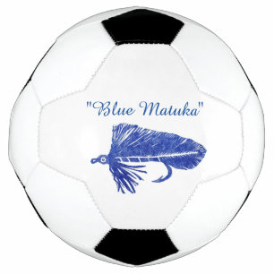 Bola De Futebol Flâmula azul de Matuka, pesca com mosca, mosca qu