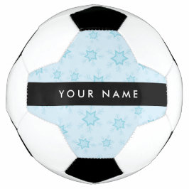 Bola De Futebol Flocos de neve azuis, seu nome, Personalize
