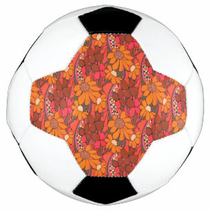 Bola De Futebol Flores de Groovy de Queda