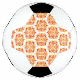 Bola De Futebol Flores Laranja, Padrão De Flores, Padrão Floral